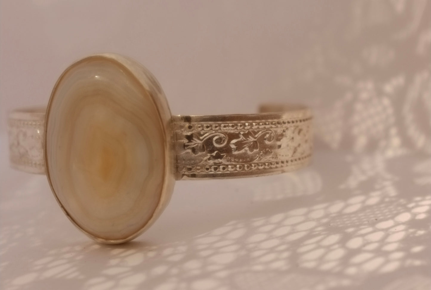 White Agate Cuff