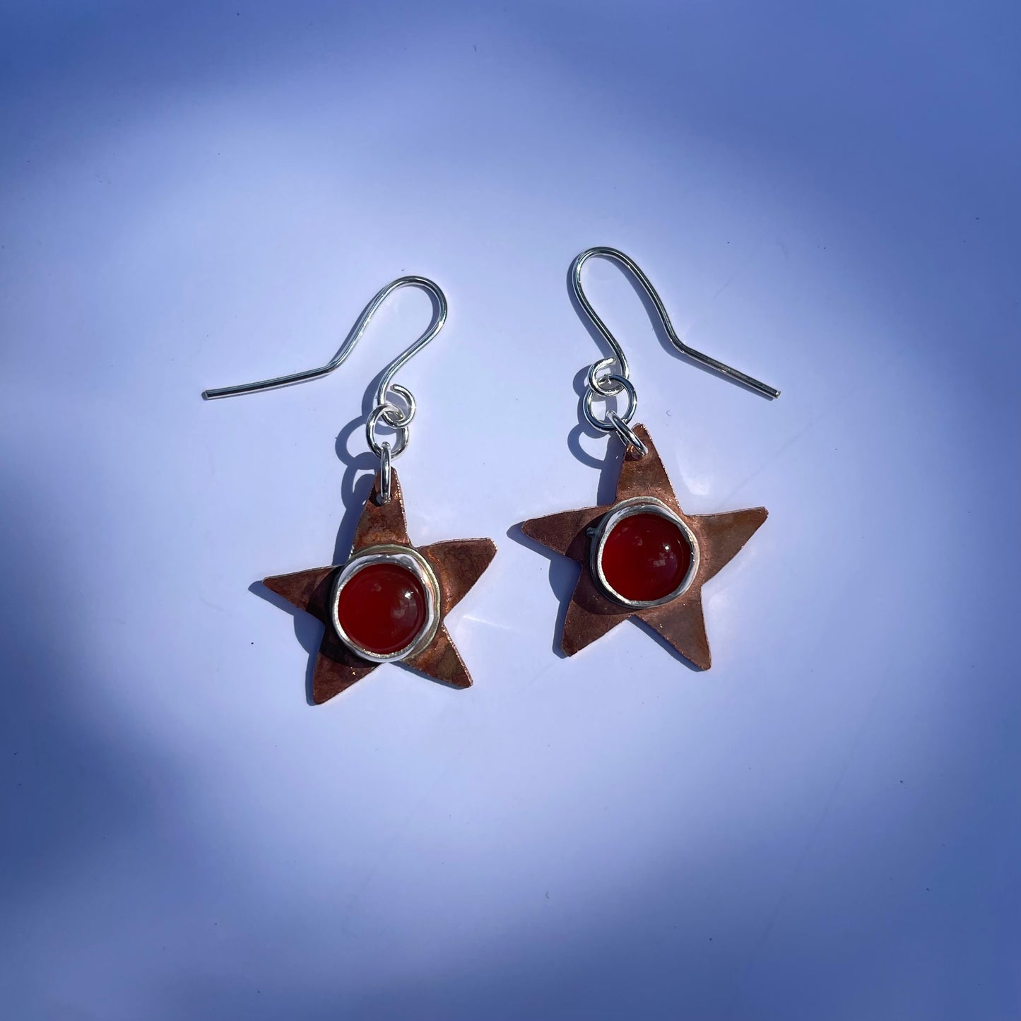 Carnelian Star Earrings
