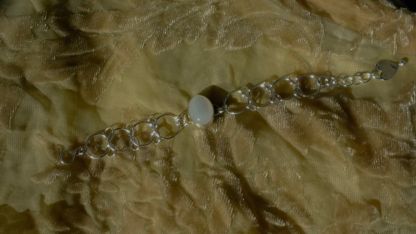 White Moonstone Bracelet
