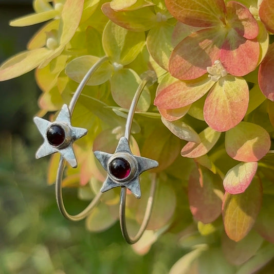 Star Hoop Earrings