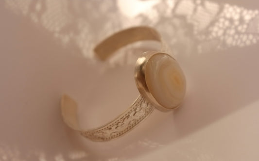 White Agate Cuff
