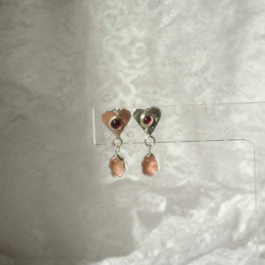 The Strawberry Heart Studs