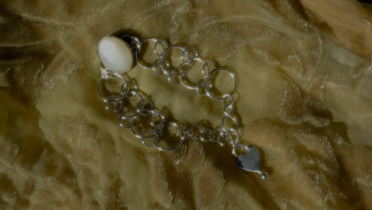 White Moonstone Bracelet